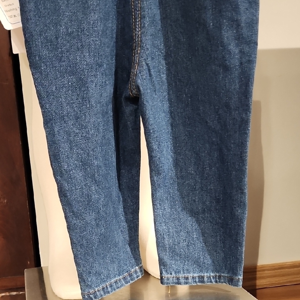 Blue Denim Overalls with Button Accents - Picture 9 of 11